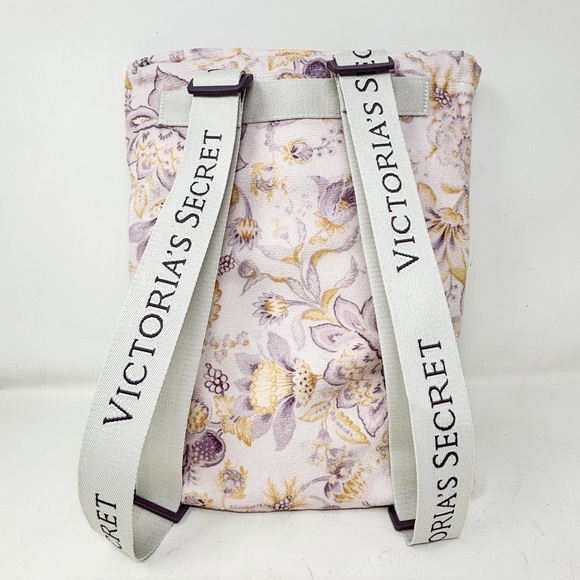Victoria's Secret Other - New VICTORIA'S SECRET Women’s Purple Gold Print Logo 2 In 1 Beach Towel Backpack